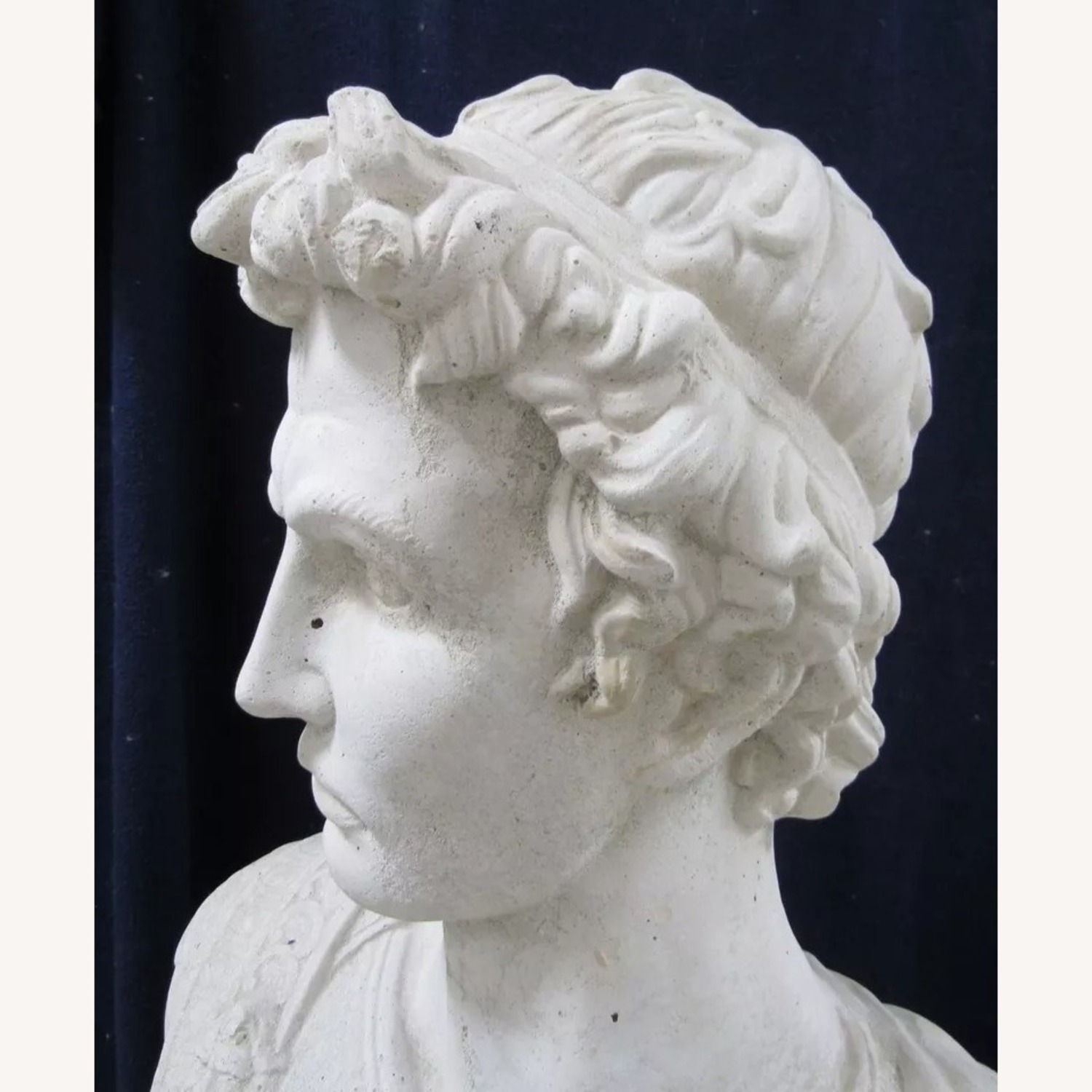 Large Vintage Cast Concrete Bust of Julius Caesar - image-15