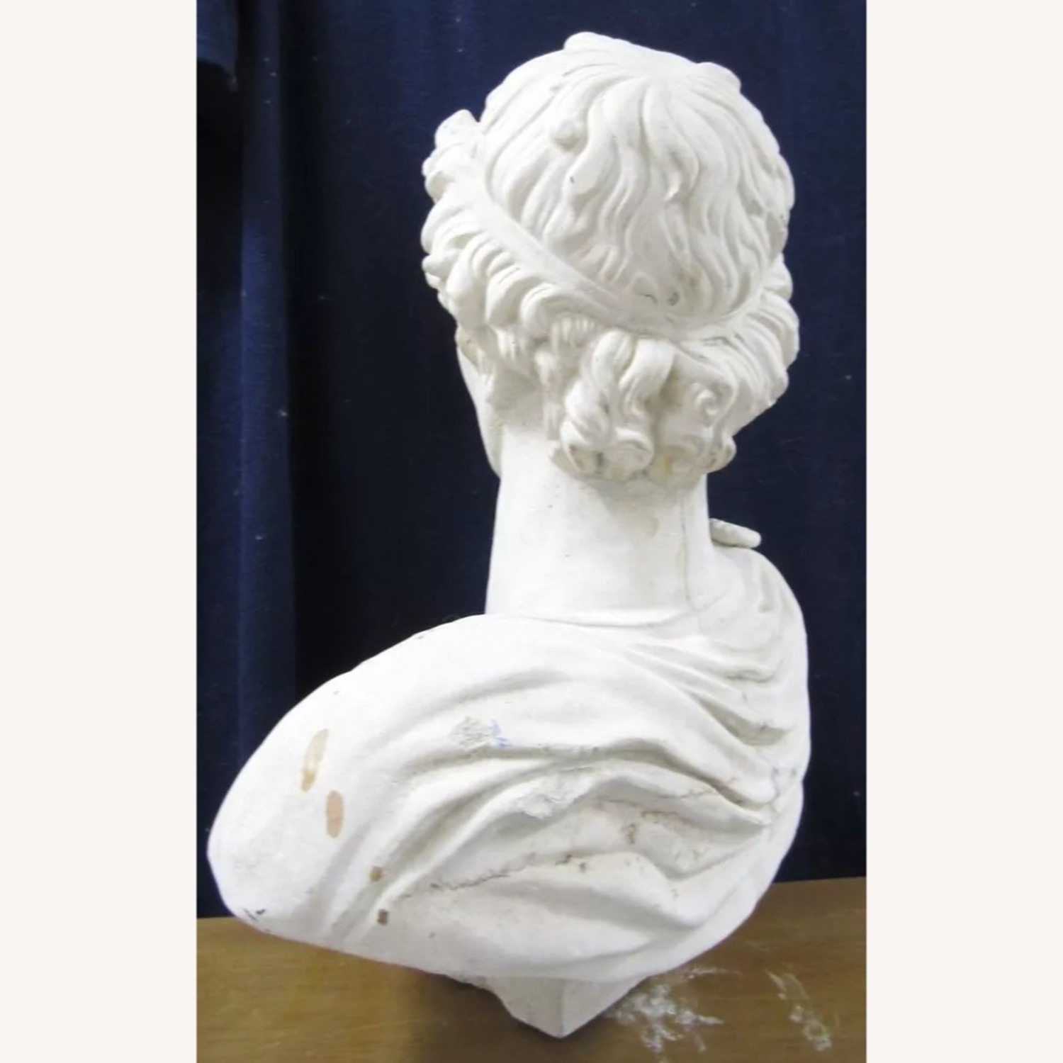 Large Vintage Cast Concrete Bust of Julius Caesar - image-11
