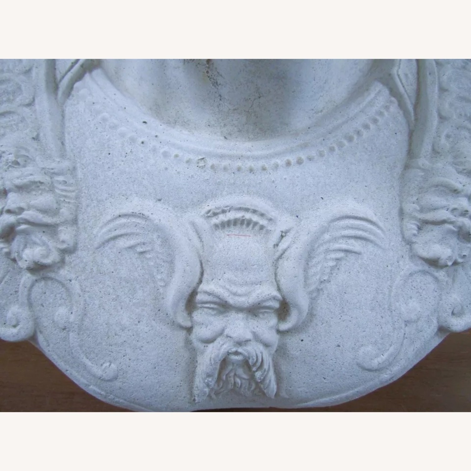 Large Vintage Cast Concrete Bust of Julius Caesar - image-4