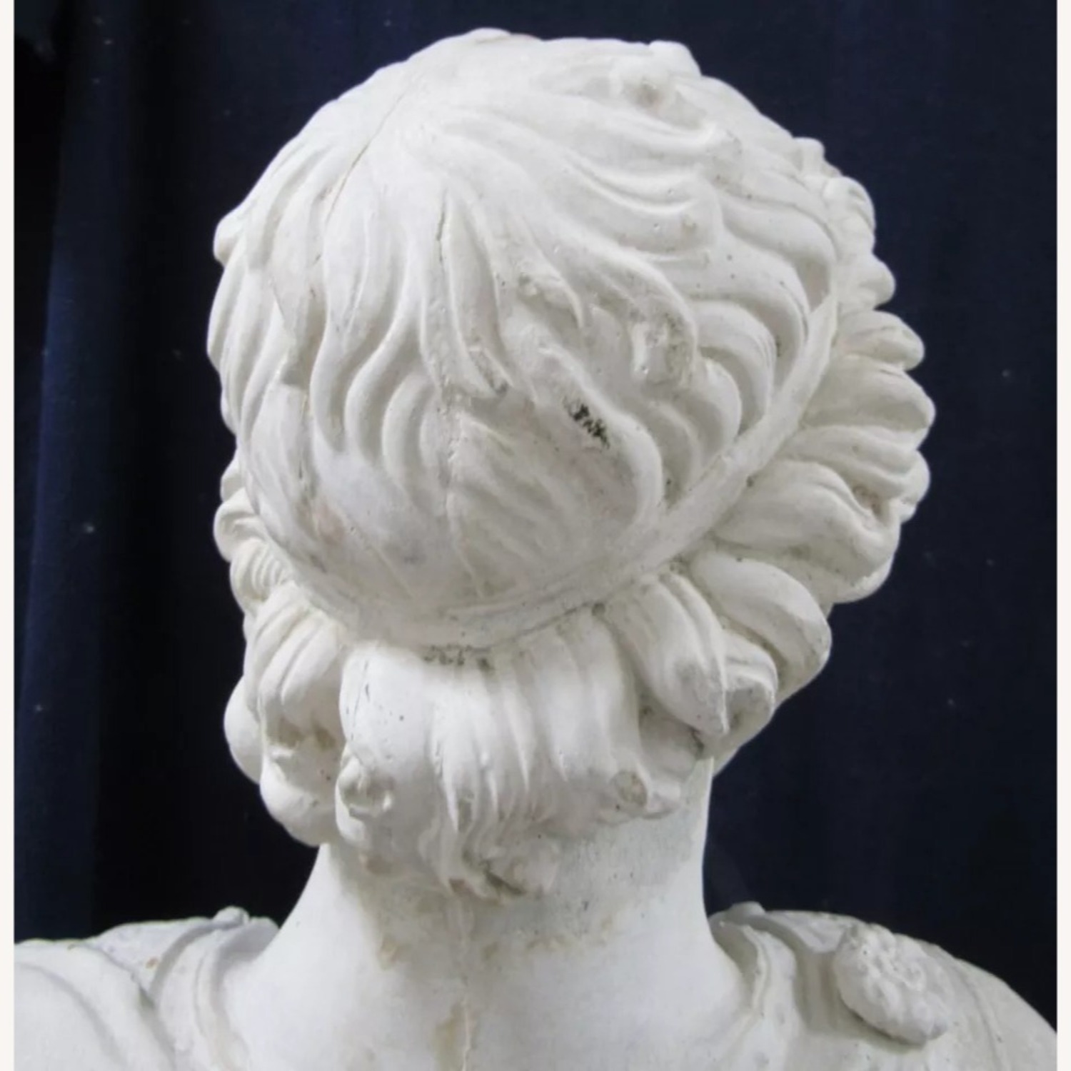 Large Vintage Cast Concrete Bust of Julius Caesar - image-10