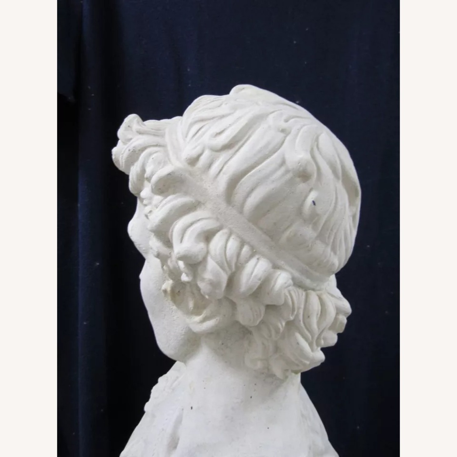 Large Vintage Cast Concrete Bust of Julius Caesar - image-13