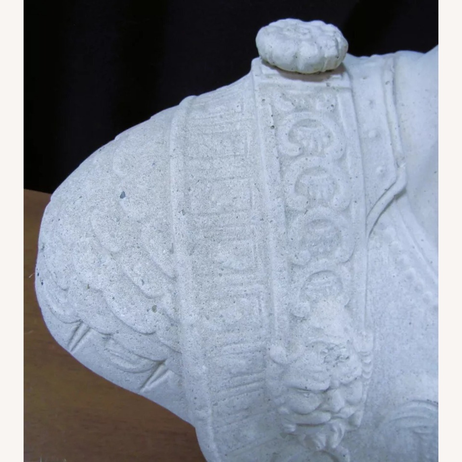 Large Vintage Cast Concrete Bust of Julius Caesar - image-5