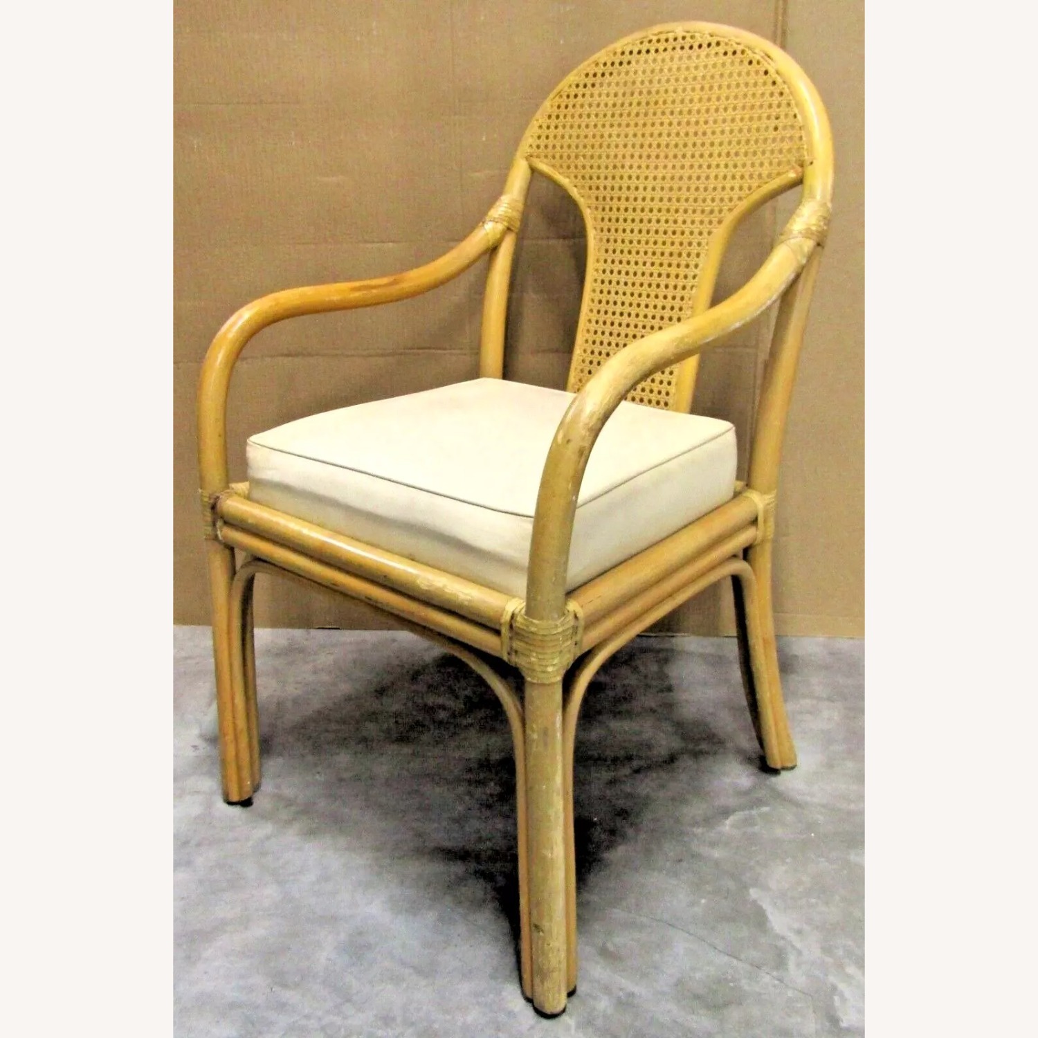 Vintage Ficks Reed Bamboo Rattan Armchair - image-1