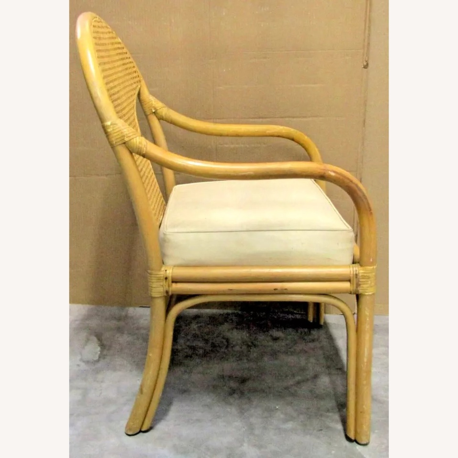 Vintage Ficks Reed Bamboo Rattan Armchair - image-6