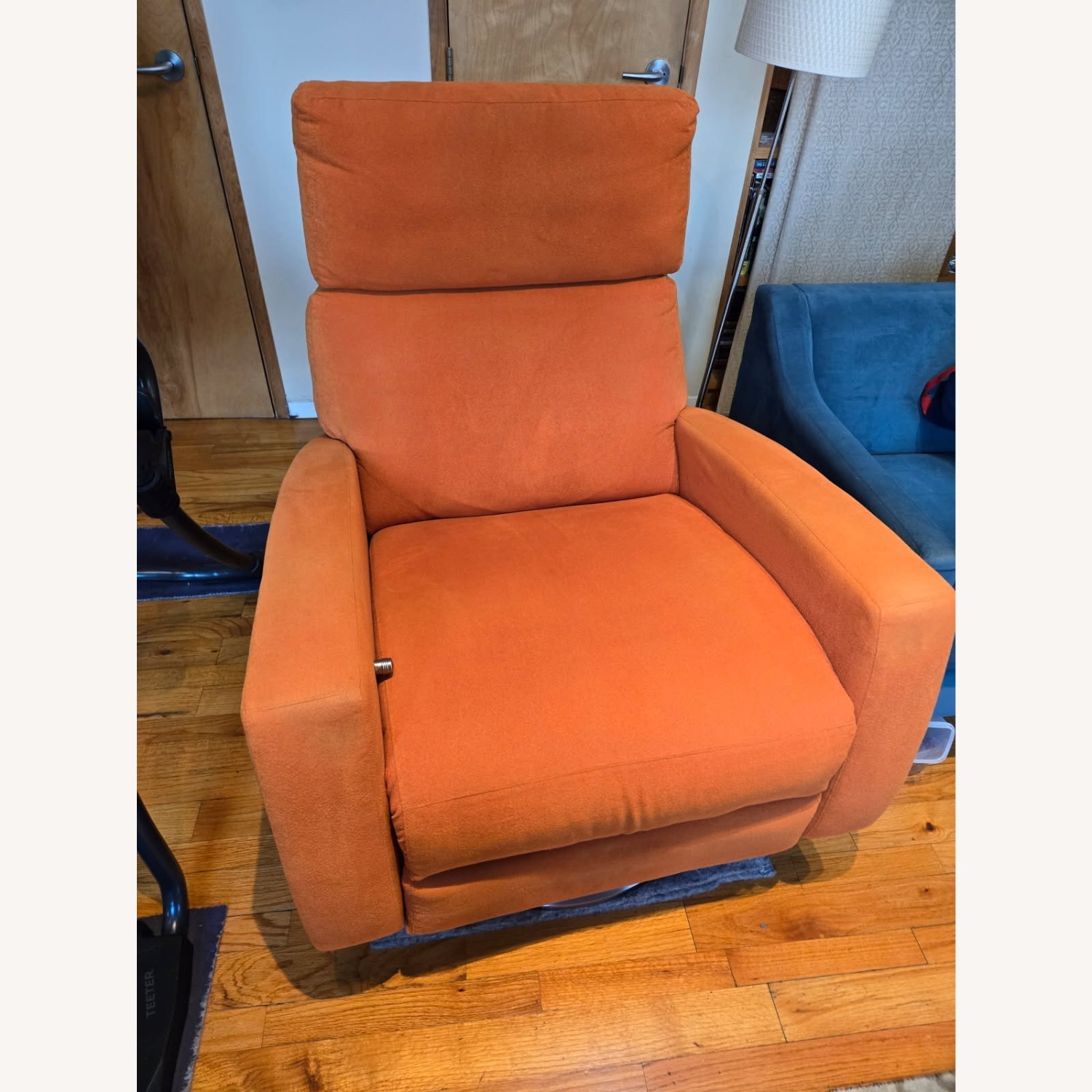 Jensen-Lewis Mid-Century Orange Recliner - image-1
