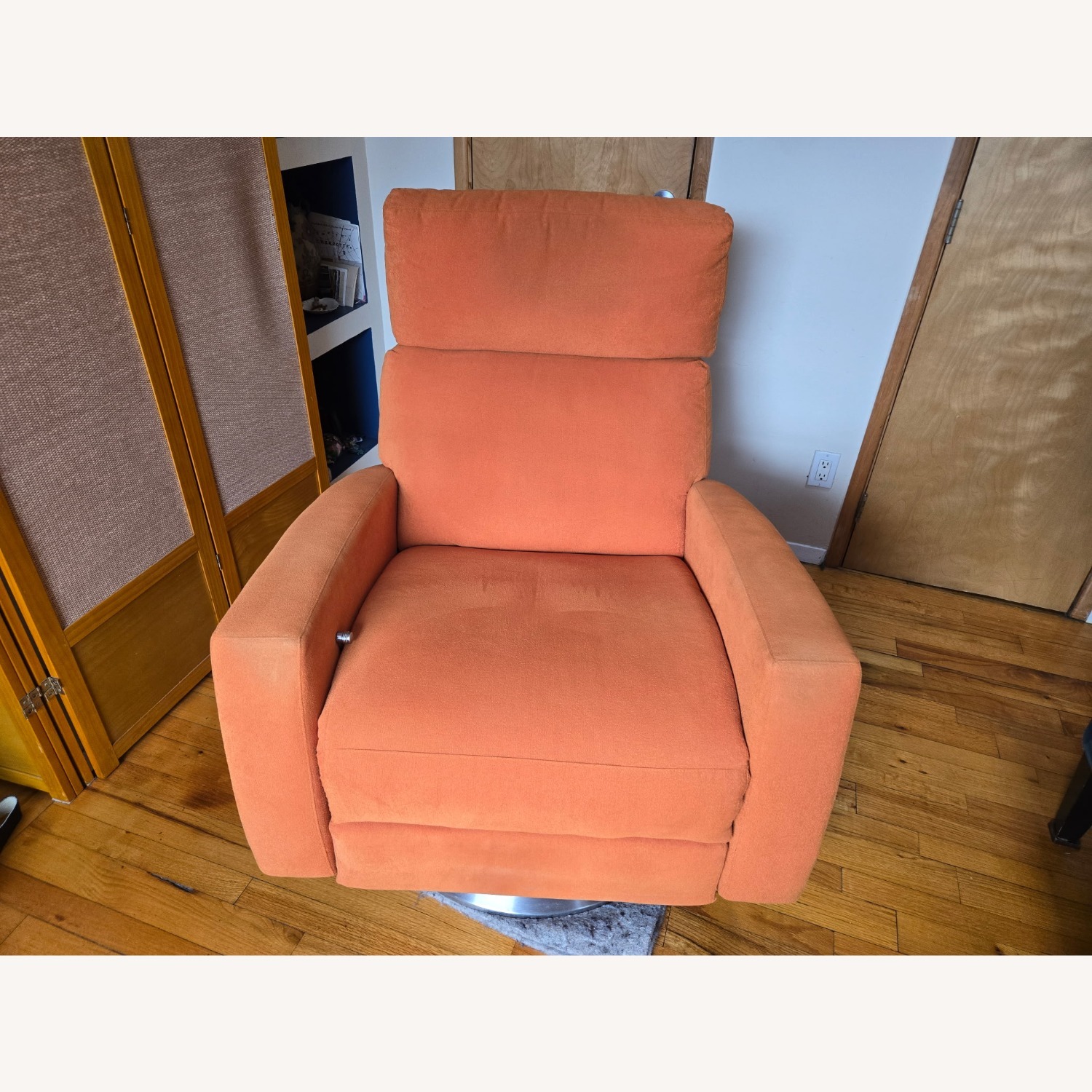 Jensen-Lewis Mid-Century Orange Recliner - image-0
