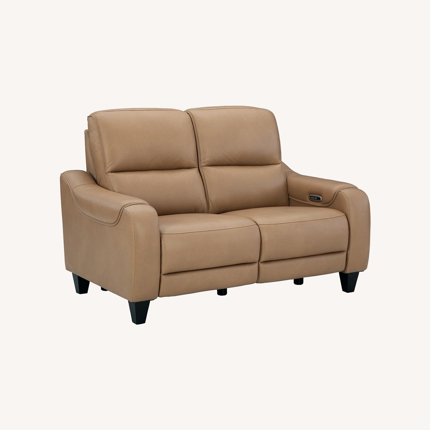 Ashley Furniture Mosswell Dual Power Reclining Leather Loveseat - image-0