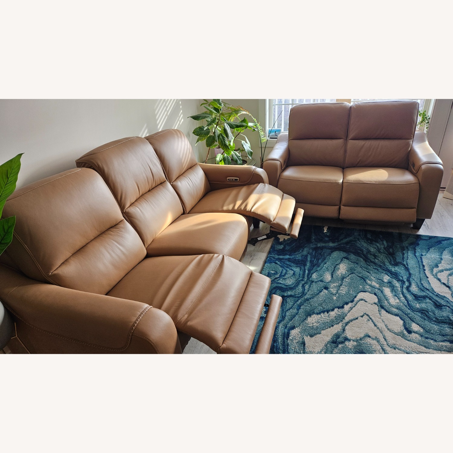 Ashley Furniture Mosswell Dual Power Reclining Leather Loveseat - image-3