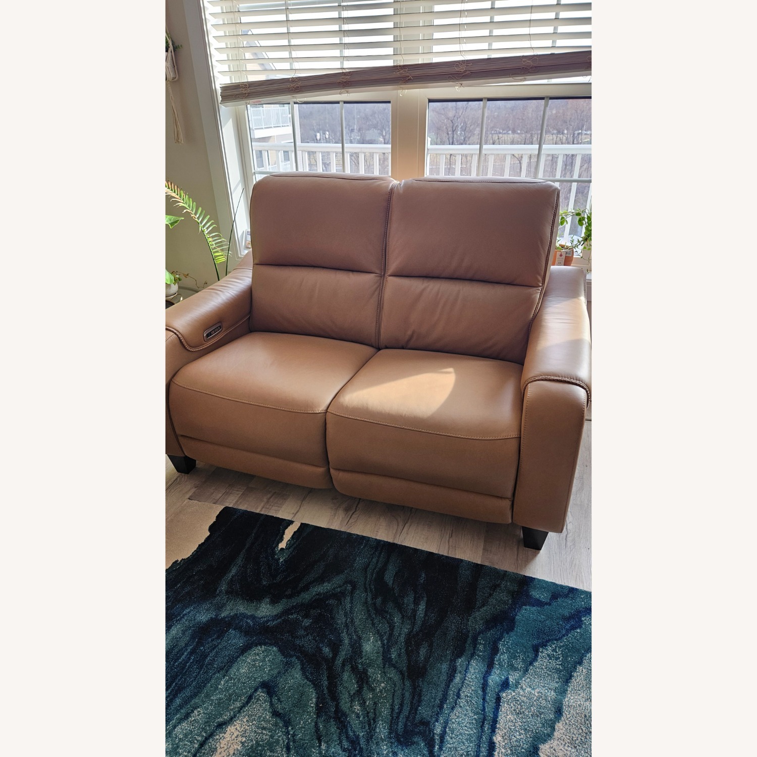 Ashley Furniture Mosswell Dual Power Reclining Leather Loveseat - image-2