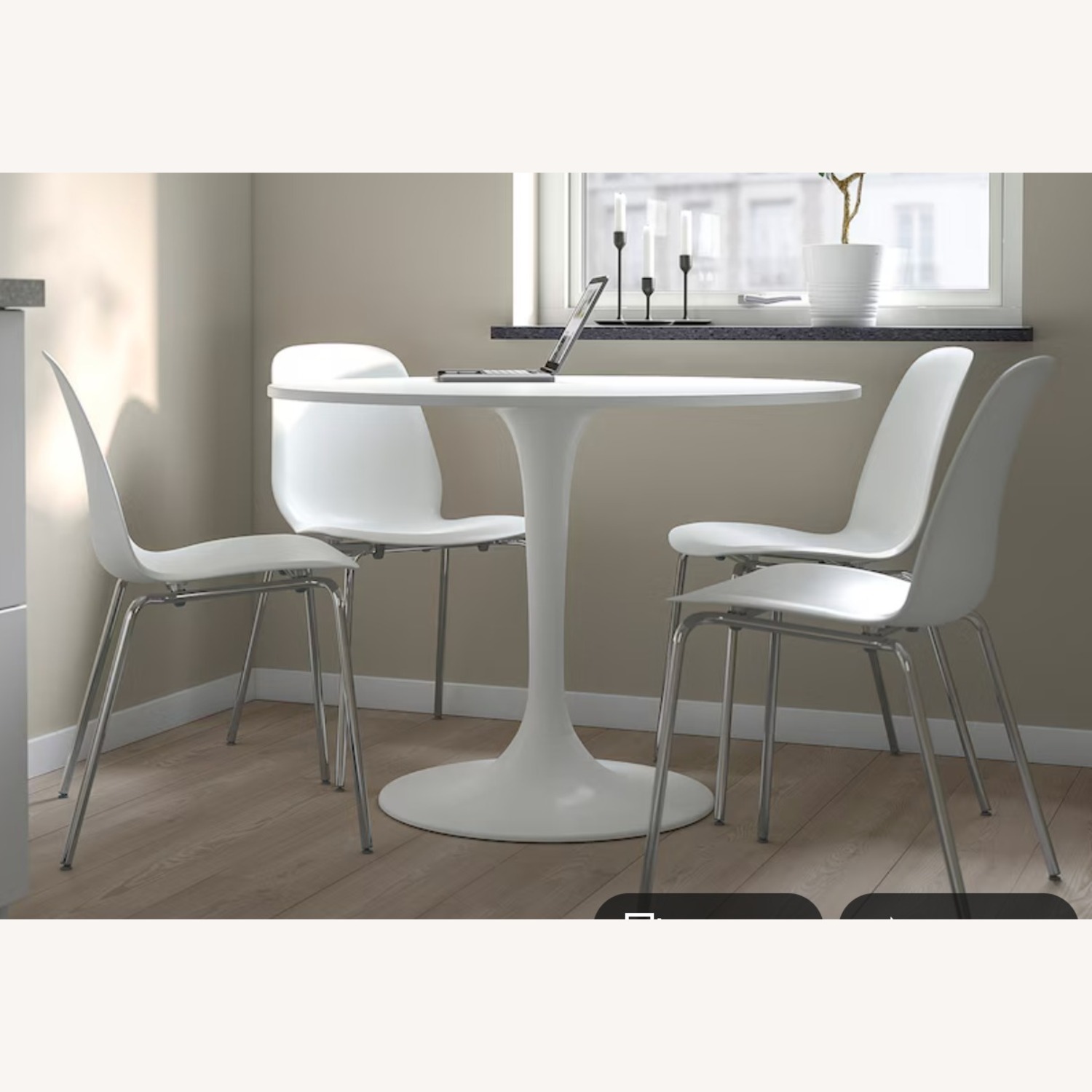 IKEA Docksta Table, 4 Lidas Chairs - AptDeco