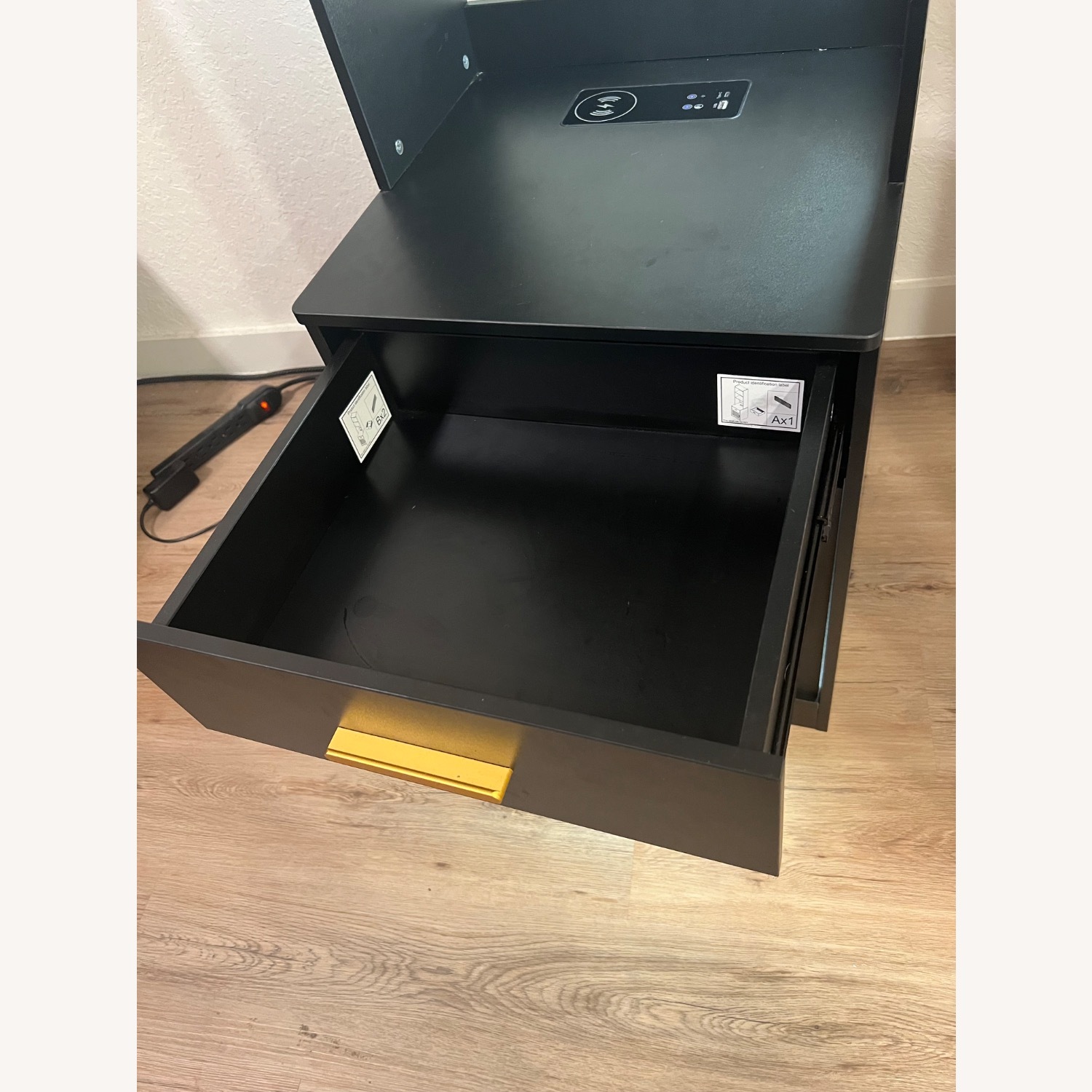 Smart LED Nightstand with Bookshelf - image-5