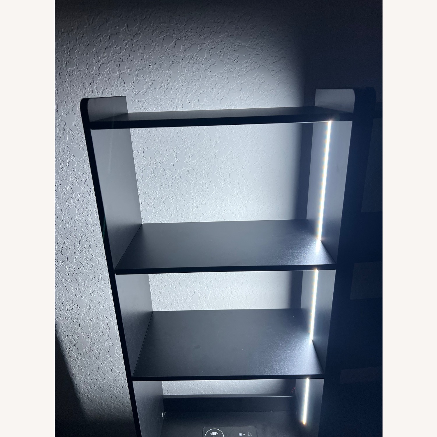 Smart LED Nightstand with Bookshelf - image-2