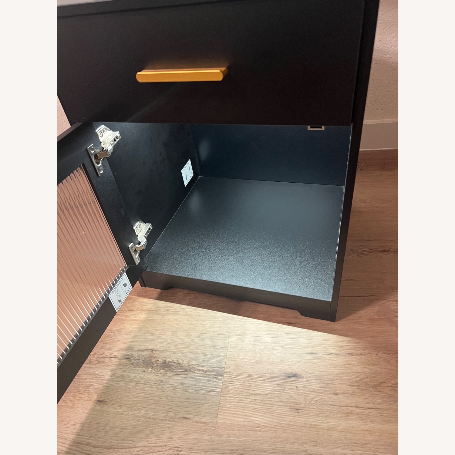 Smart LED Nightstand with Bookshelf - image-7