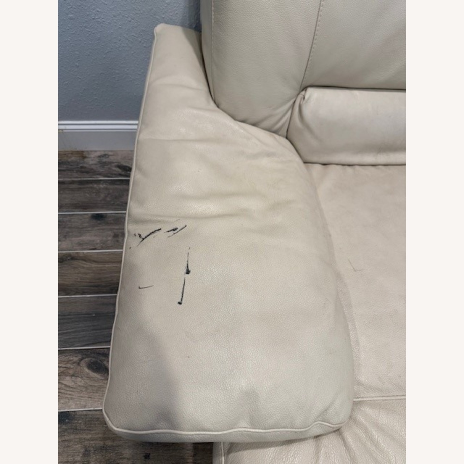 Macy's Leather Sofa - image-5