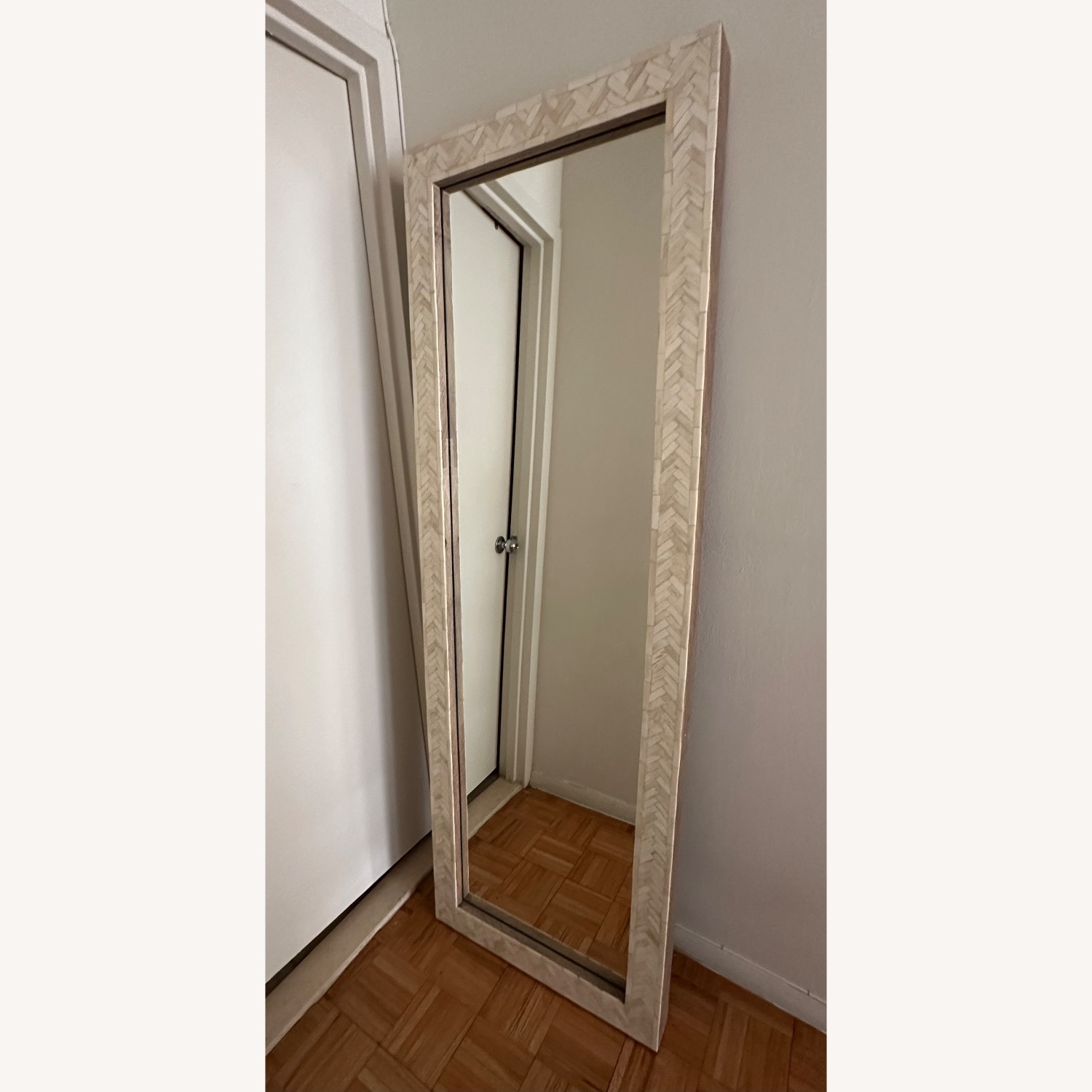 West Elm Parsons Bone Inlay Floor Mirror - image-4