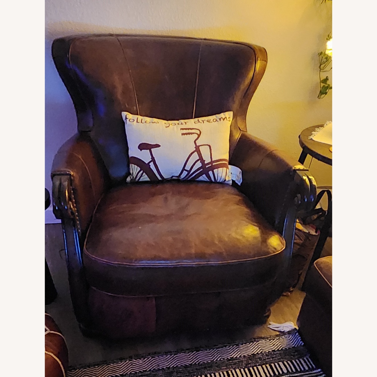 Oversize leather chair - image-2
