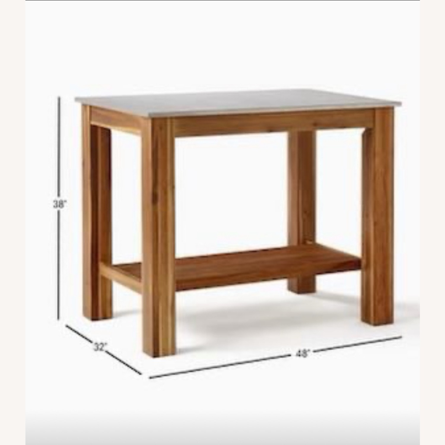 West Elm Rustic Kitchen Island/ Counter - image-4