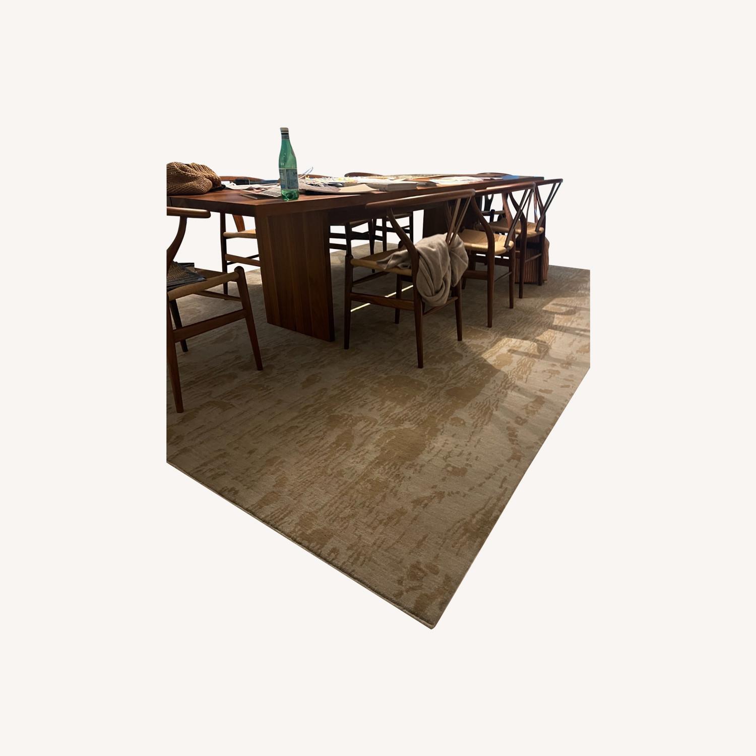 Textured Light Wool Area Rug 9X12 - image-0