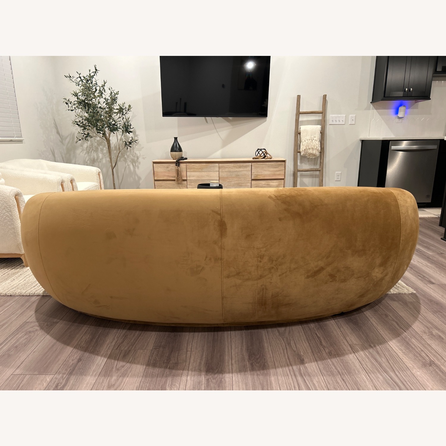 TOV Furiture Kendall Velvet Cognac Sofa - image-5