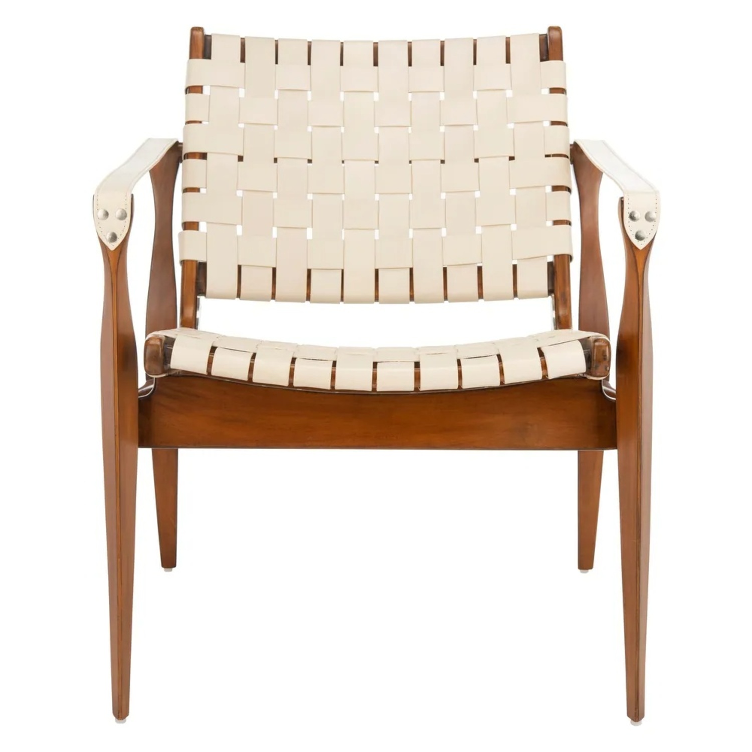 Safavieh Couture Dilan Leather Safari Chair - image-4