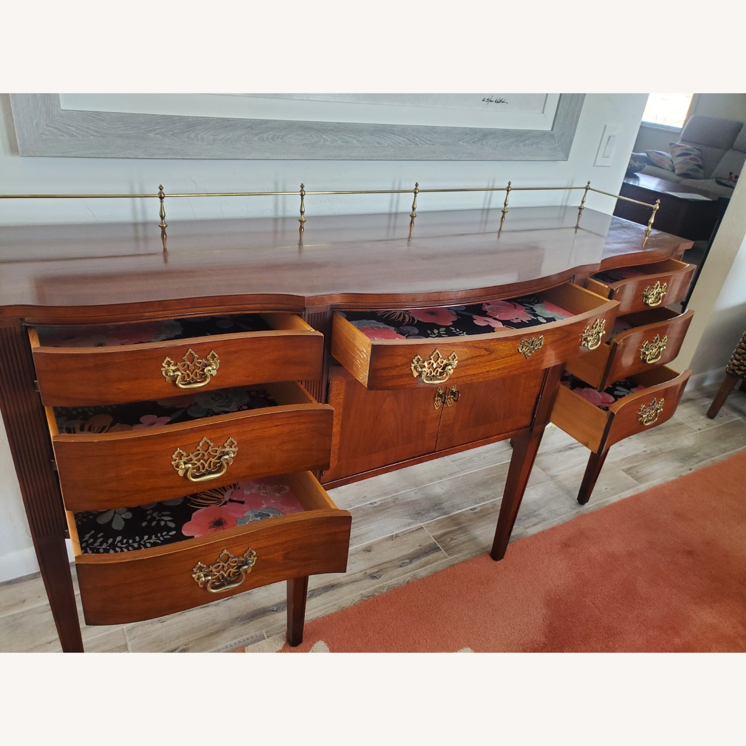 Vintage Thomasville Chippendale Sideboard - image-3