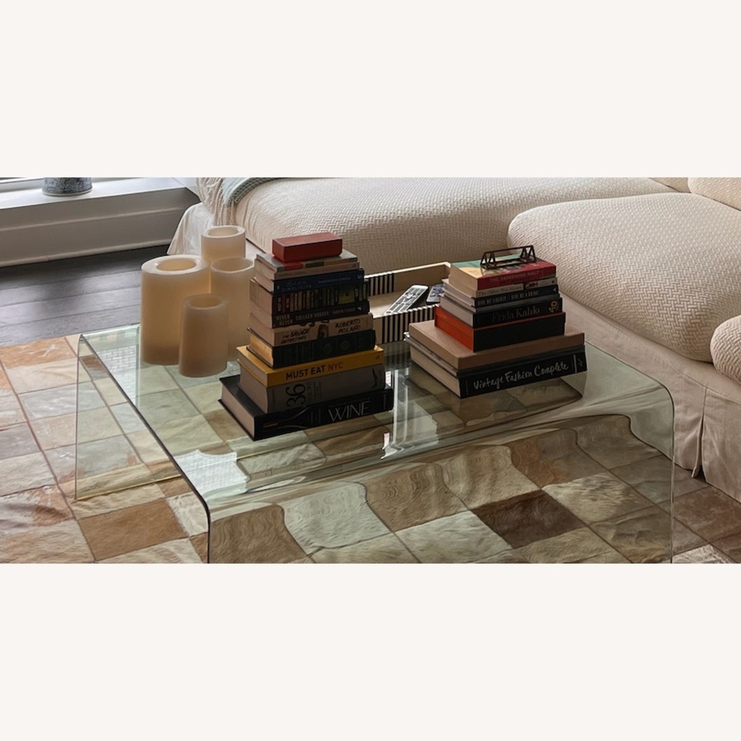 West Elm Glass Coffee Table - image-1