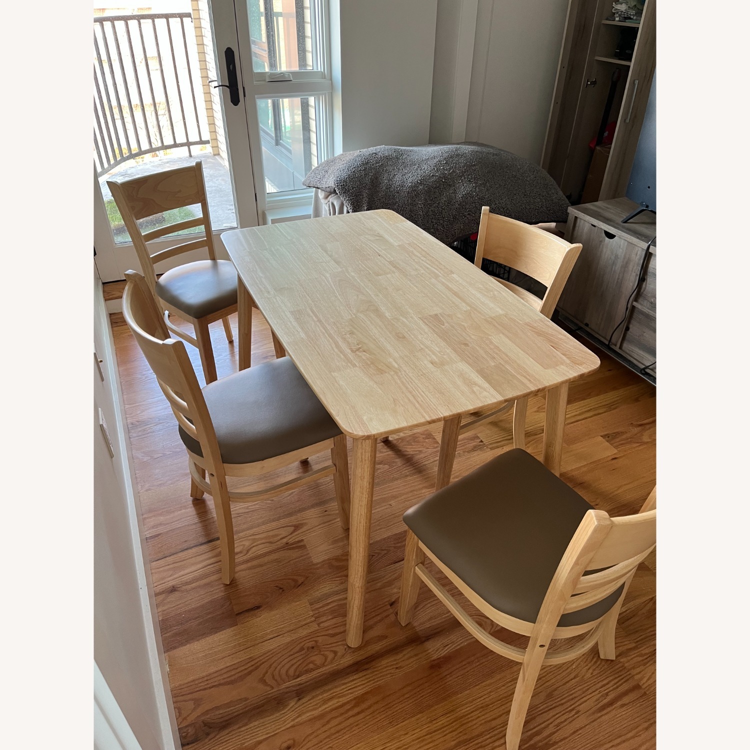 Person Rubberwood Solid Wood Dining Set - image-3