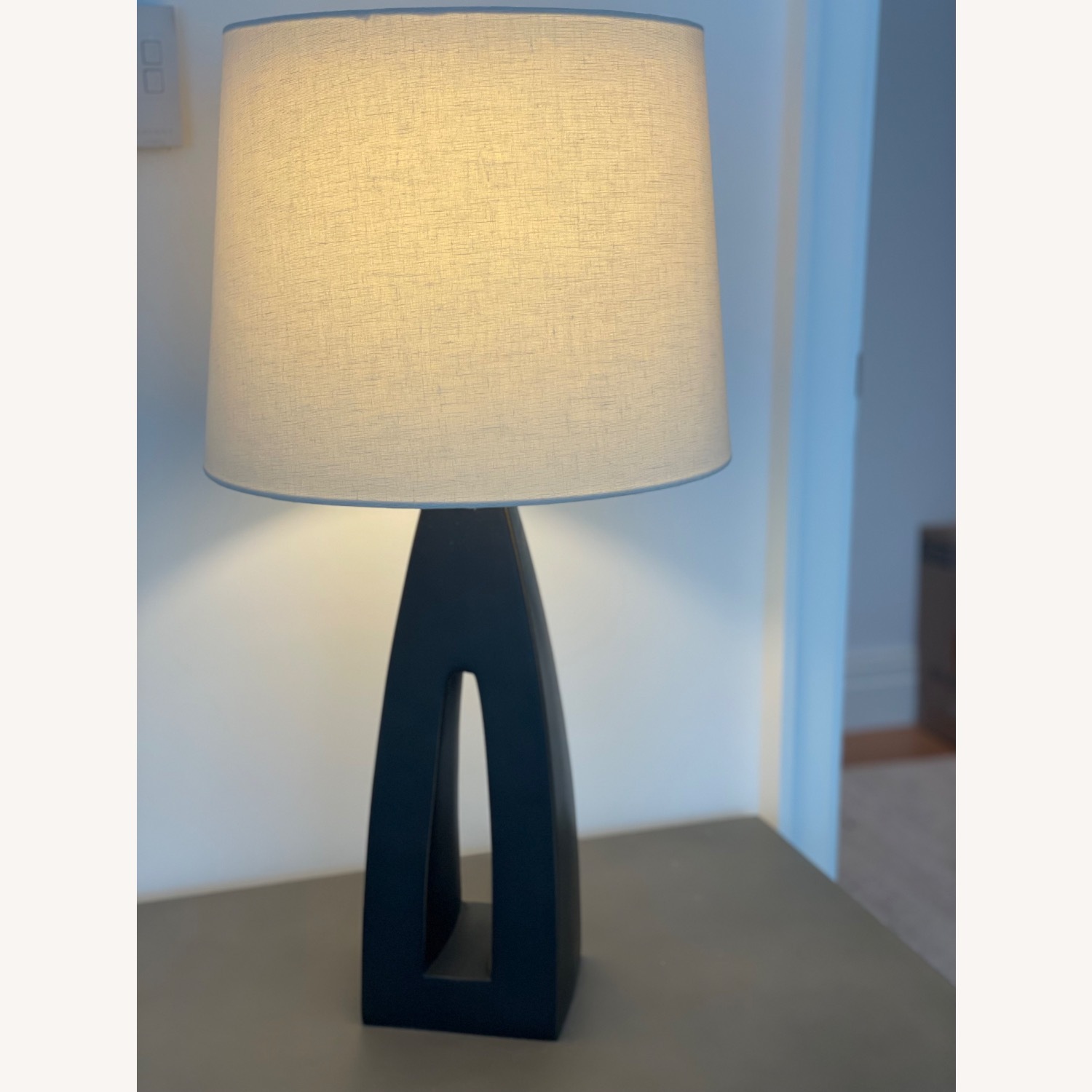 Crate & Barrel Metal Tapered Table Lamps - image-1
