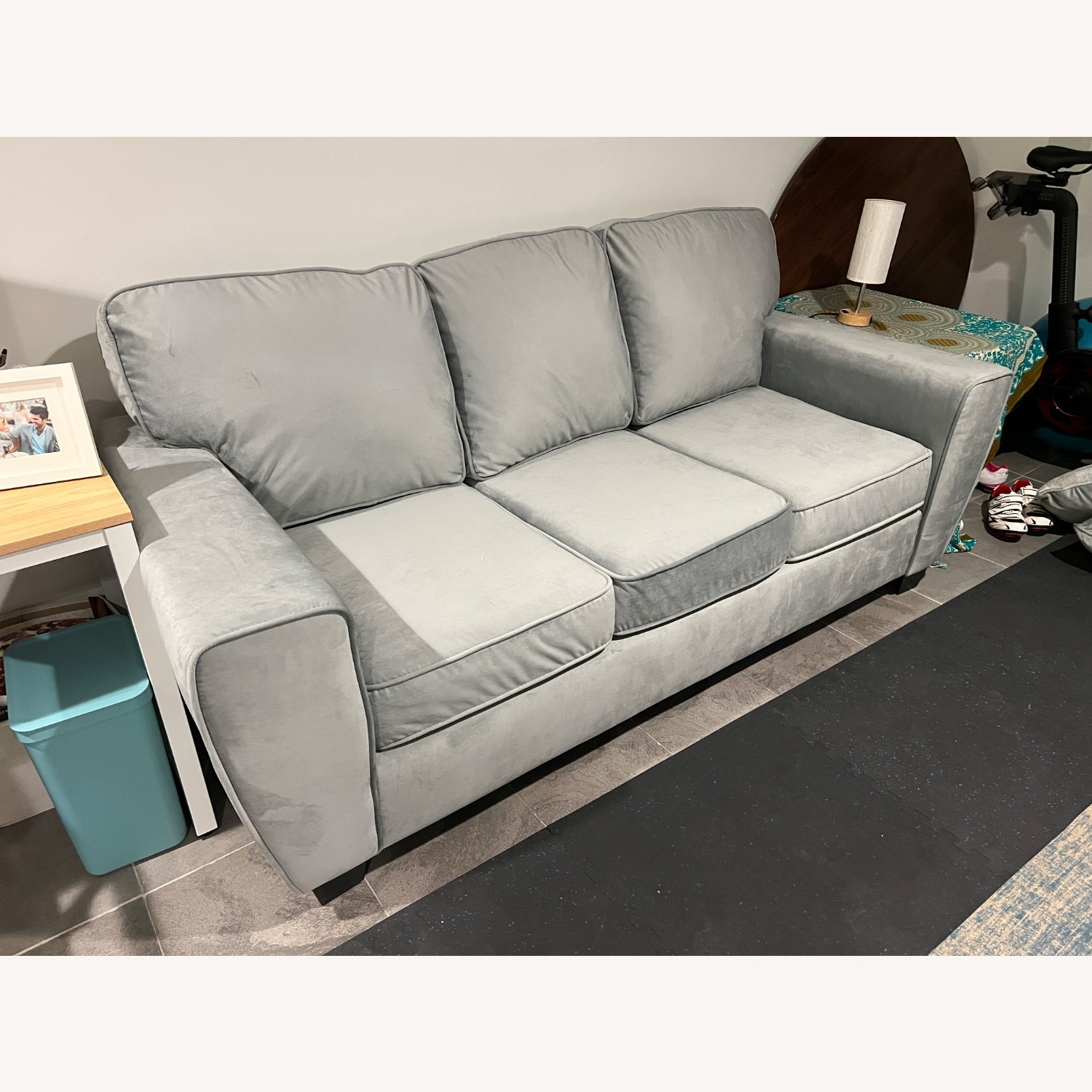 Bob's Discount Furniture Julie Gray Full Sleeper Sofa  - image-3