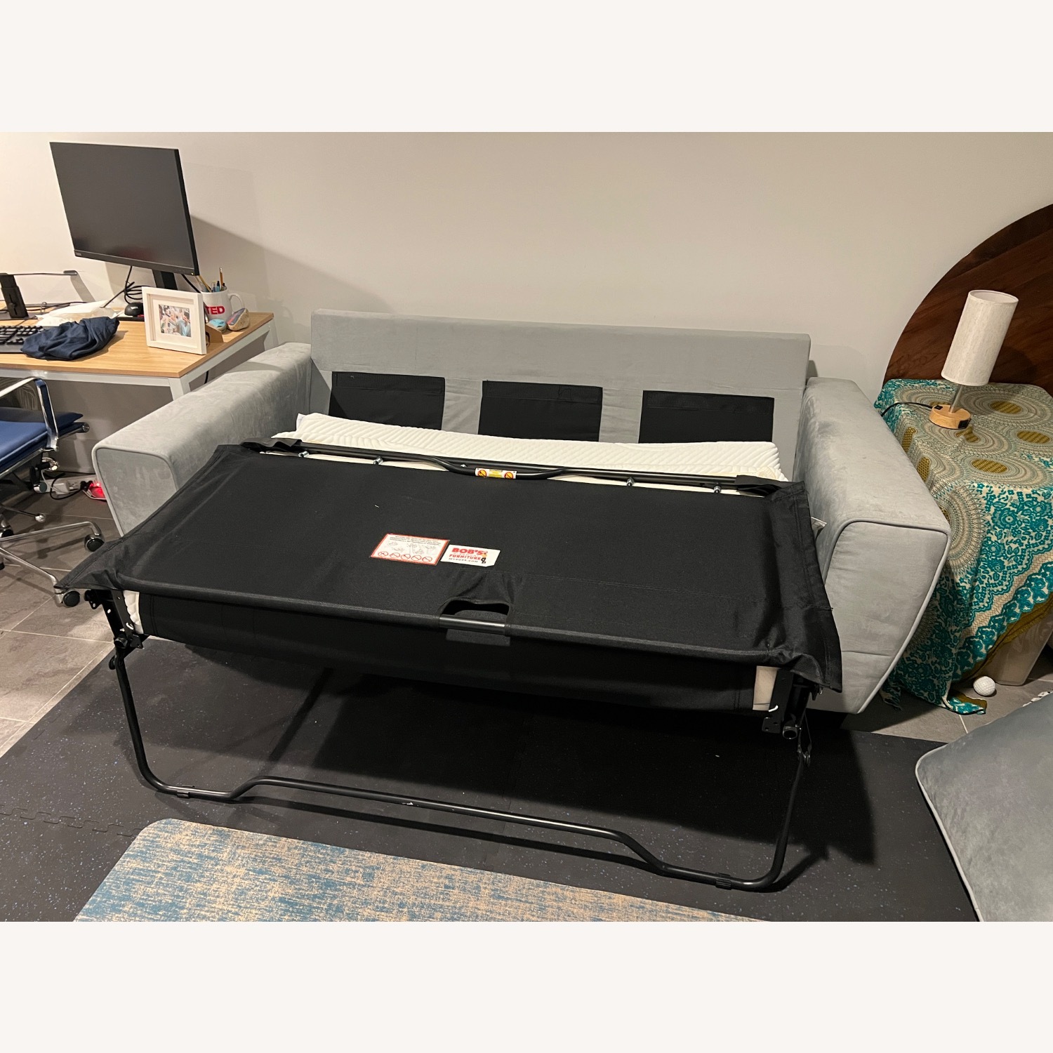 Bob's Discount Furniture Julie Gray Full Sleeper Sofa  - image-8