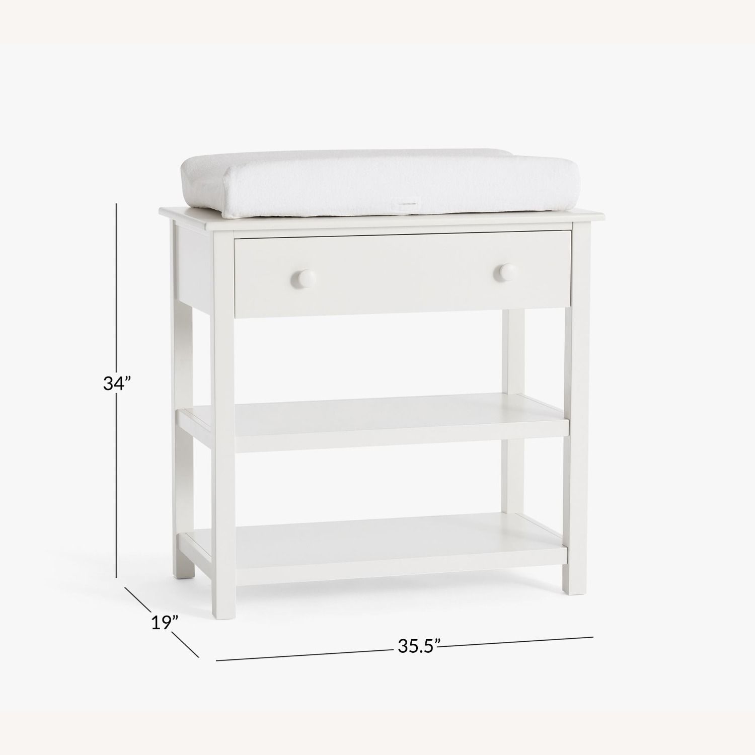 Pottery Barn Kids Kendall Changing Table, Warm Sand - image-1