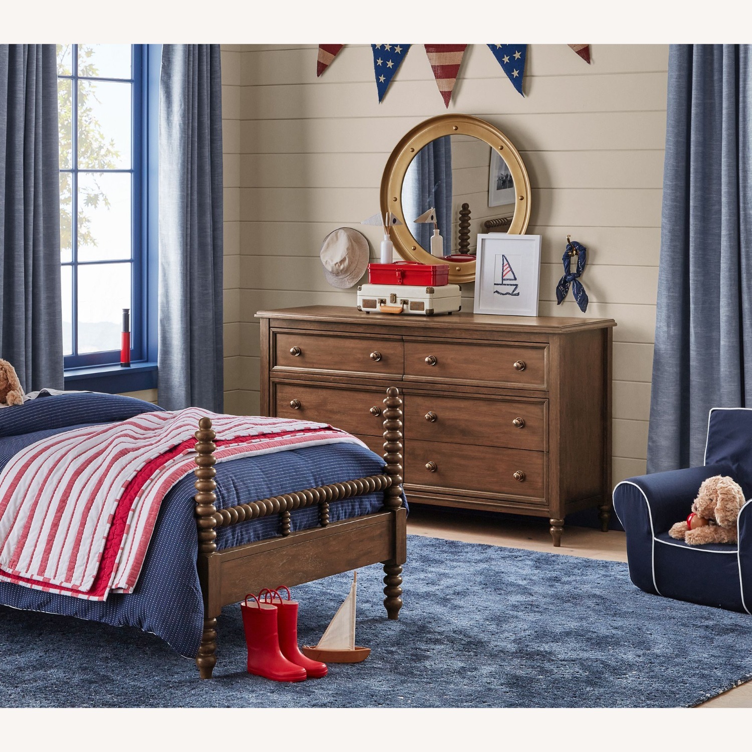 Pottery Barn Kids Chris Loves Julia Turned Wood Dresser - image-3
