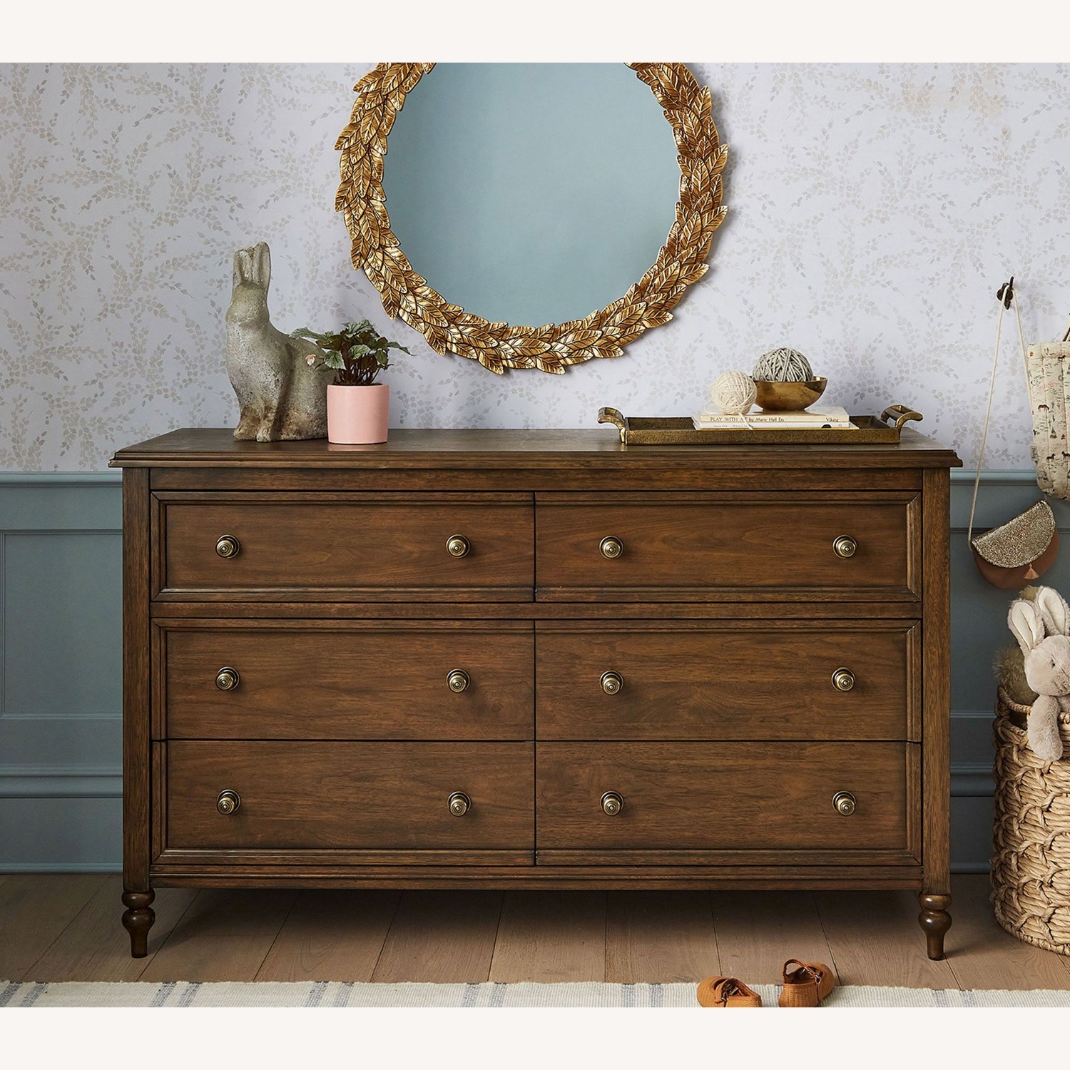 Pottery Barn Kids Chris Loves Julia Turned Wood Dresser - image-6