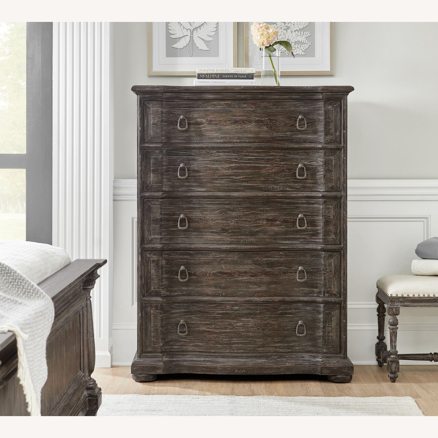 Pottery Barn Corrine 5-Drawer Tall Dresser (44") - AptDeco