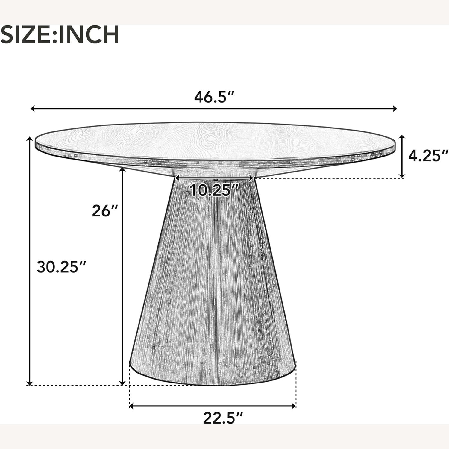 Black Round Dining Table + 4 Chairs - image-5