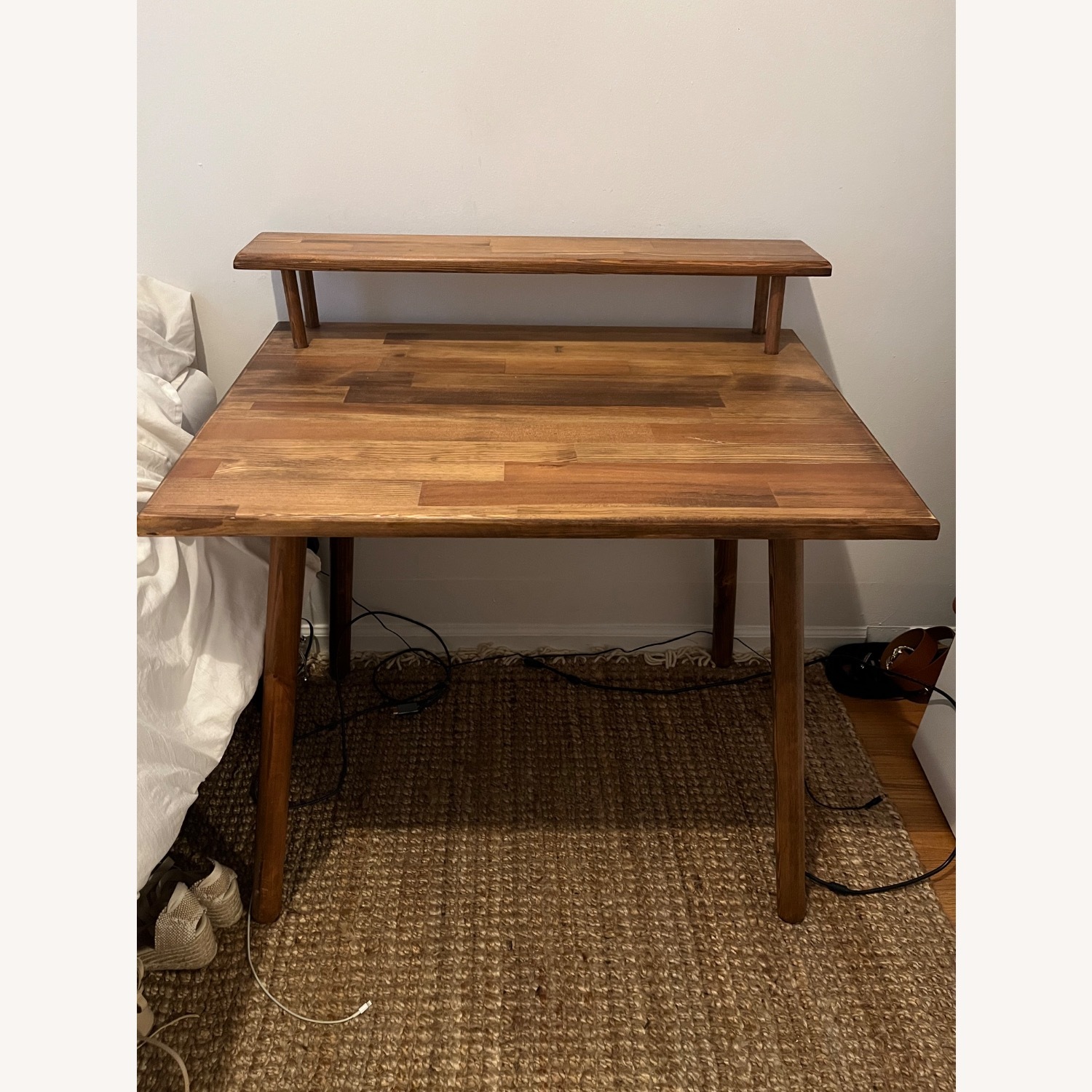 Solid Wood Teak Desk - image-1