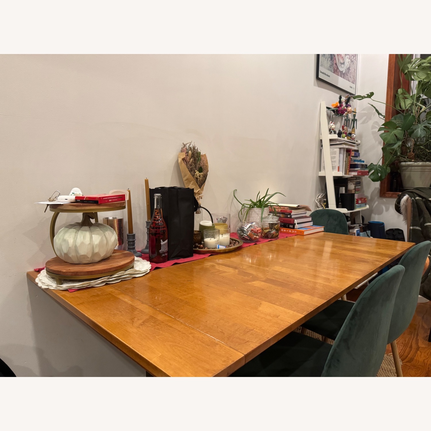 Ethan AllenCountry Colors Maple and Steel Dining Table - image-1