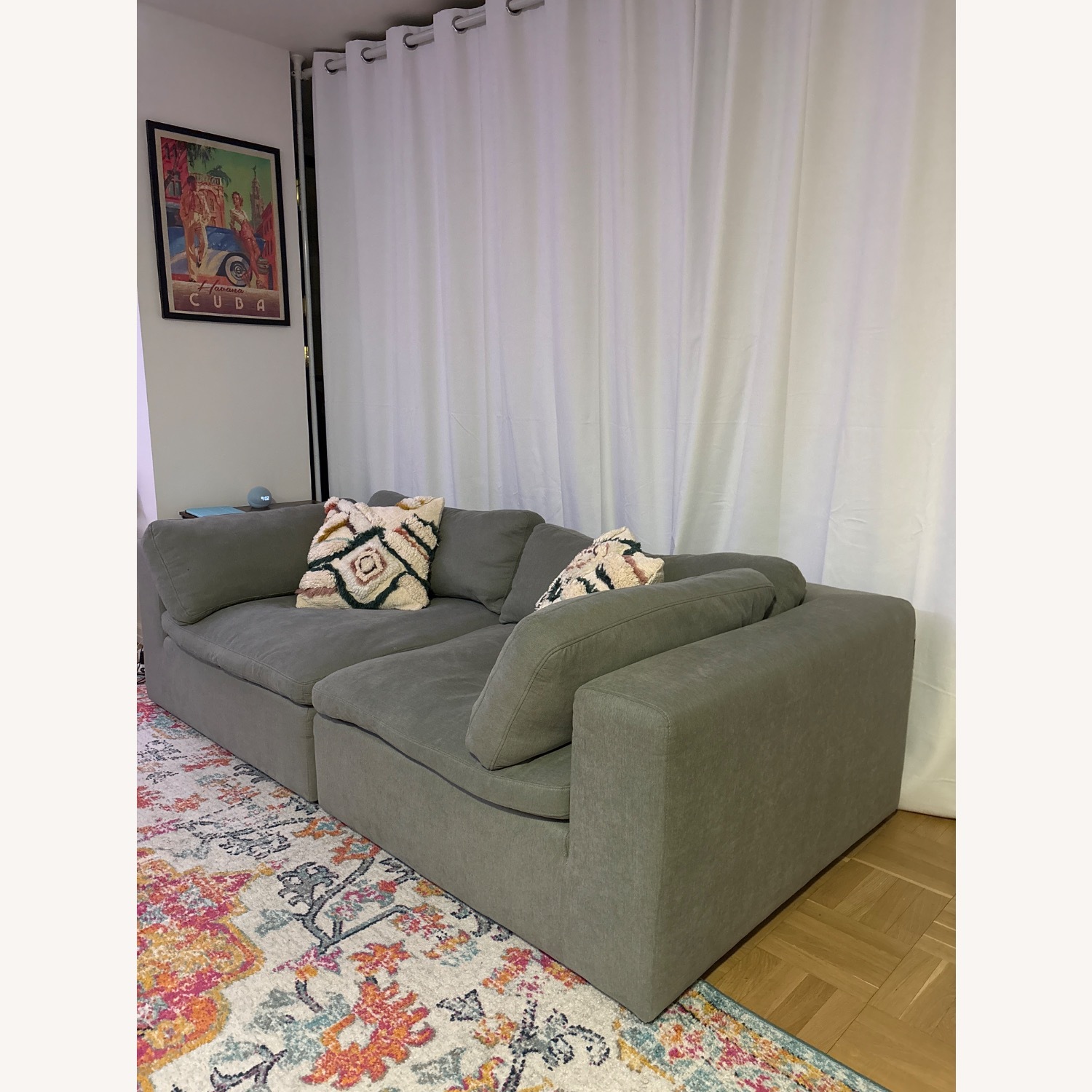 Modani Gray Bloom Couch (2-Piece Modular) - image-5