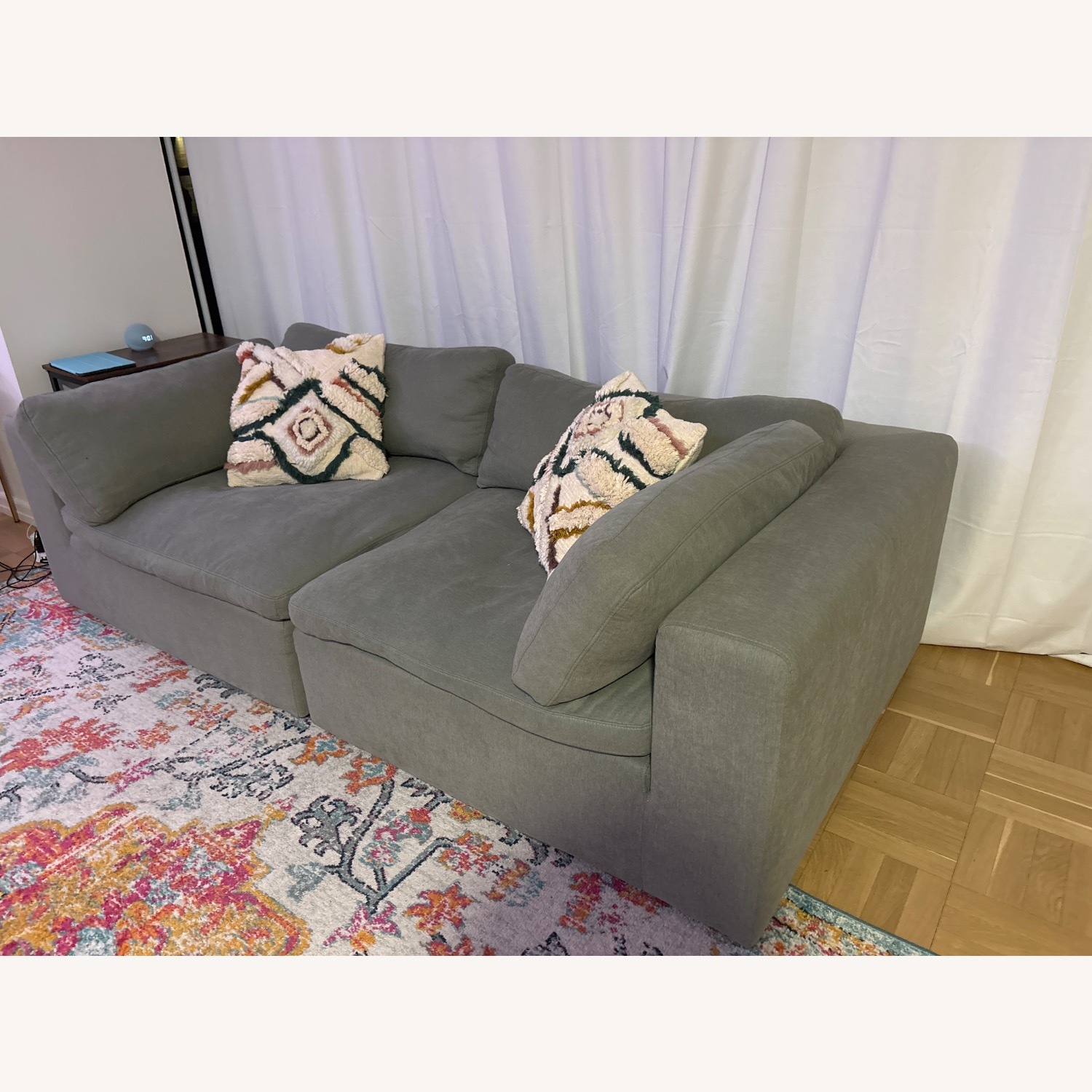 Modani Gray Bloom Couch (2-Piece Modular) - image-2