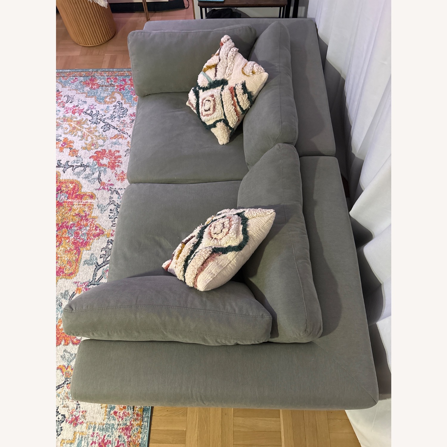 Modani Gray Bloom Couch (2-Piece Modular) - image-4