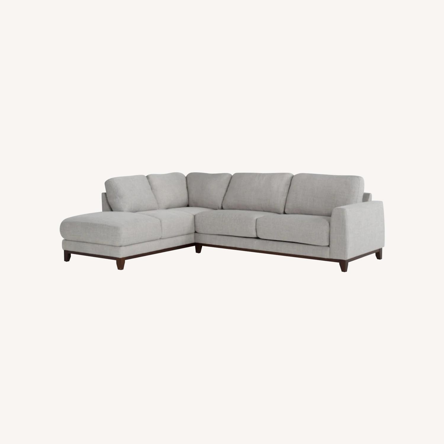 Living Spaces Amherst Cobblestone Grey 2pc Sectional - image-0