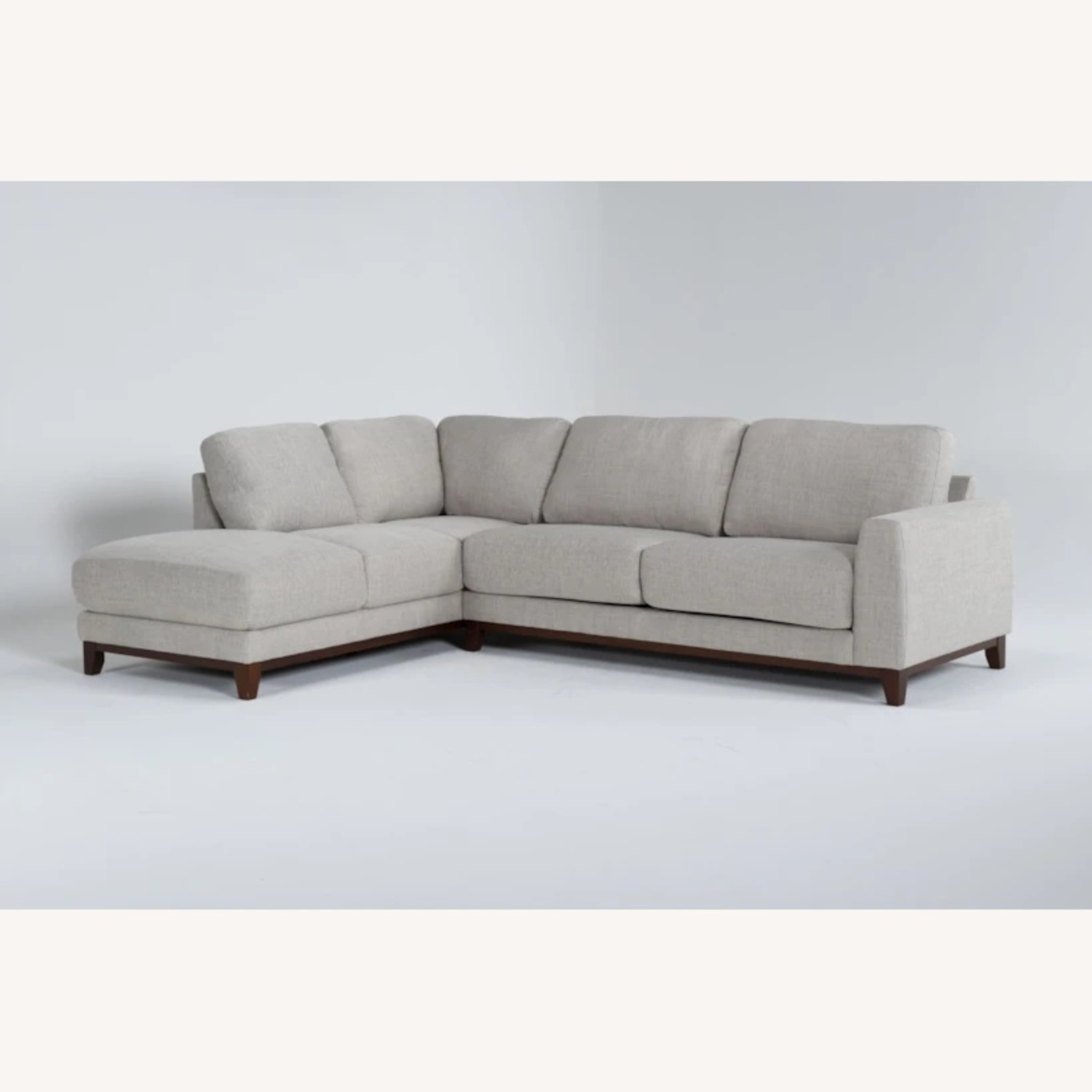 Living Spaces Amherst Cobblestone Grey 2pc Sectional - image-4