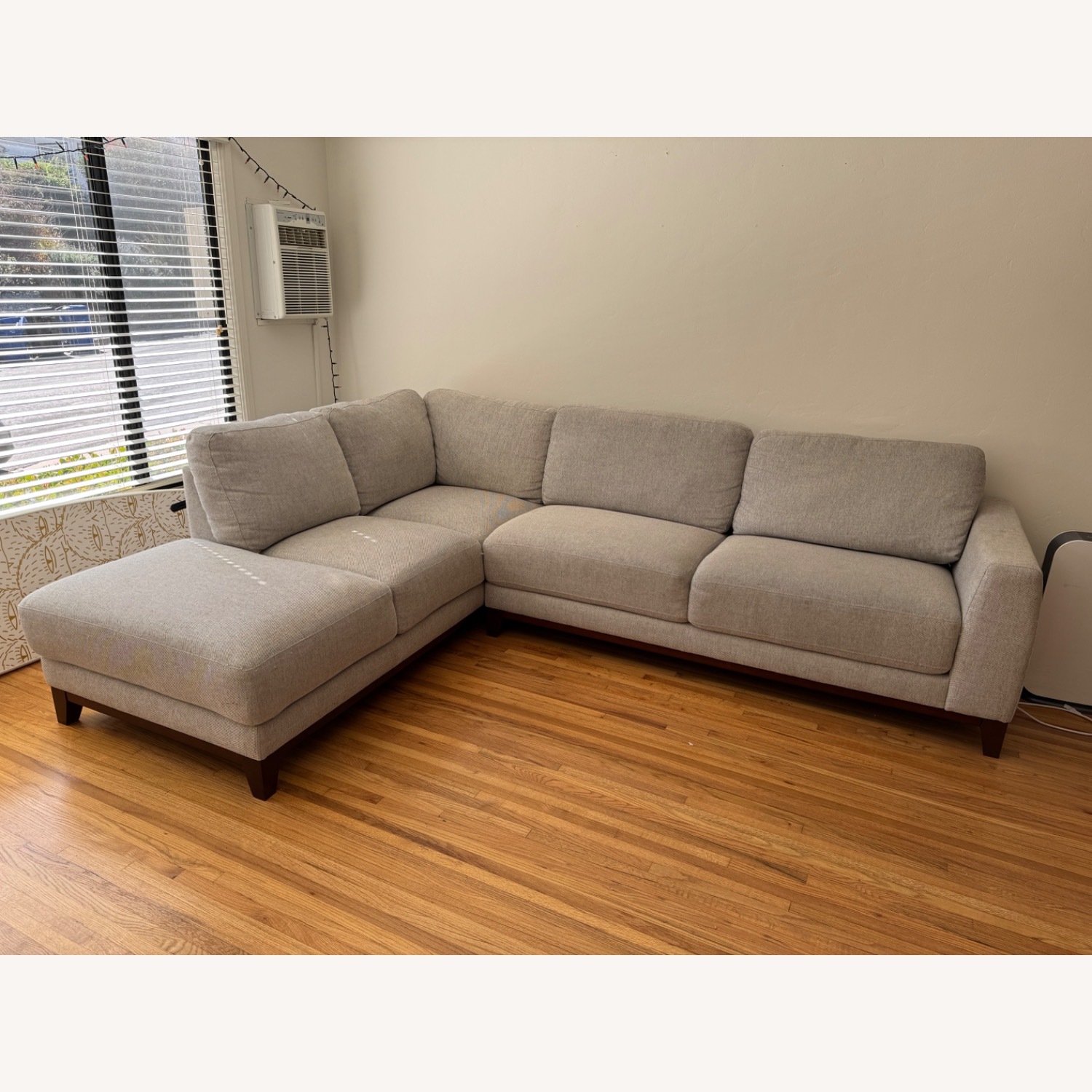 Living Spaces Amherst Cobblestone Grey 2pc Sectional - image-1