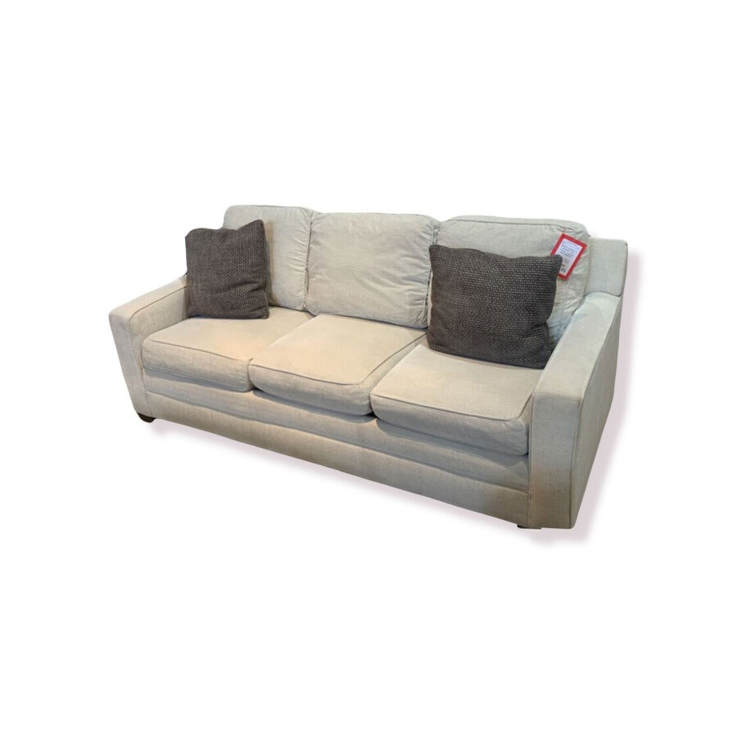 Walter E. Smithe Tan Three Cushion Sofa AptDeco