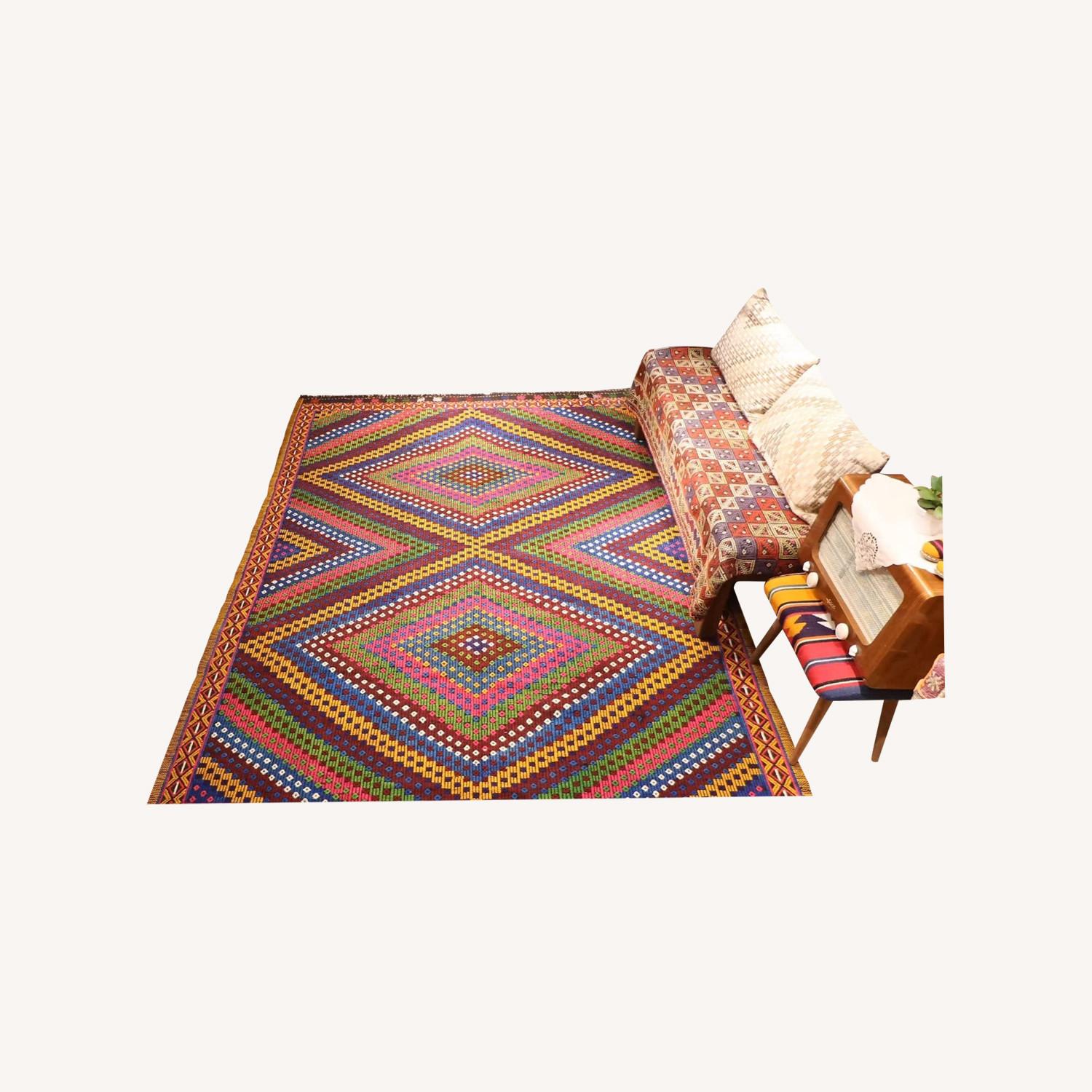 Vintage Turkish Soumak Flat-Weave By Kilim Couture 7X9 - image-0