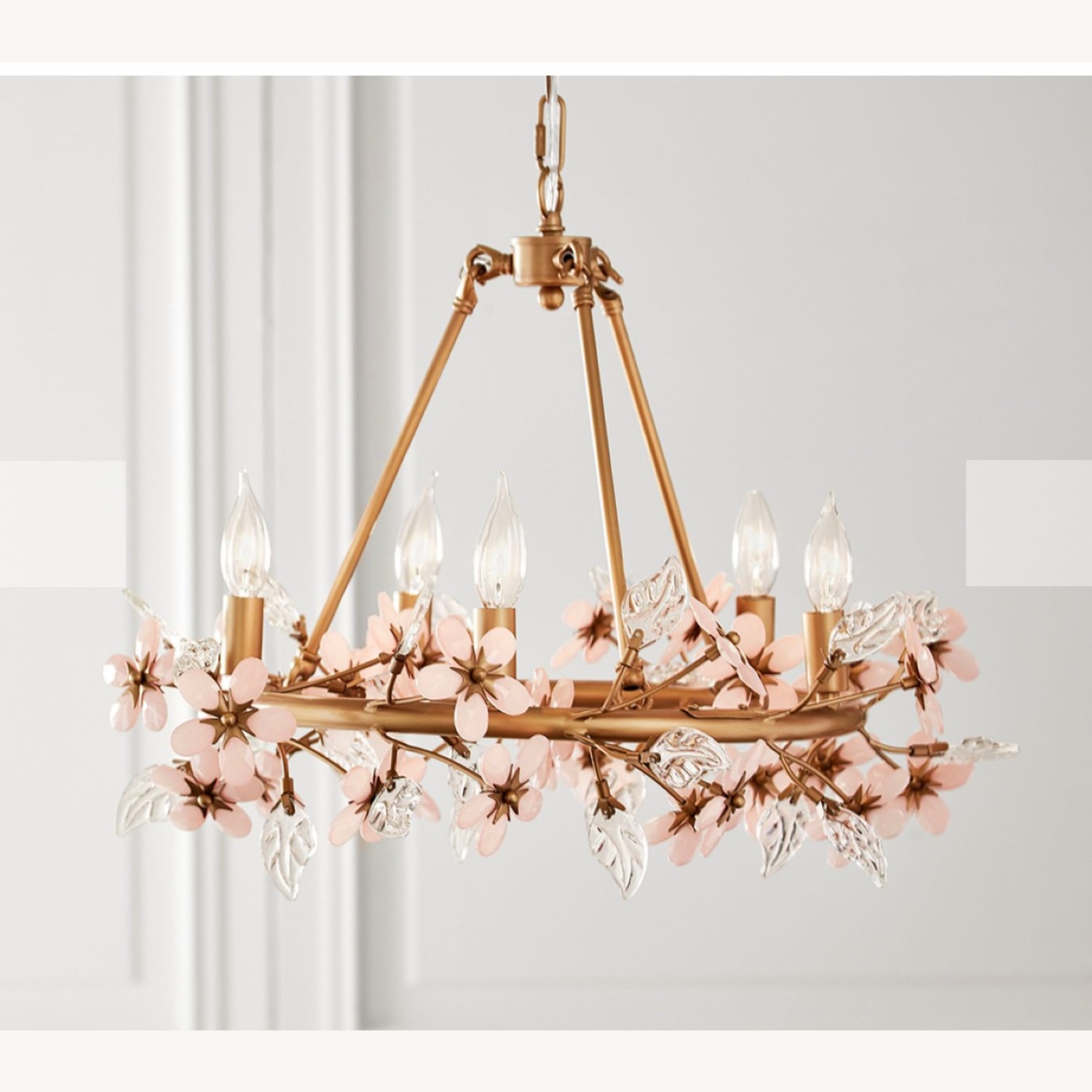 Pottery Barn Grace Flower Chandelier - image-1