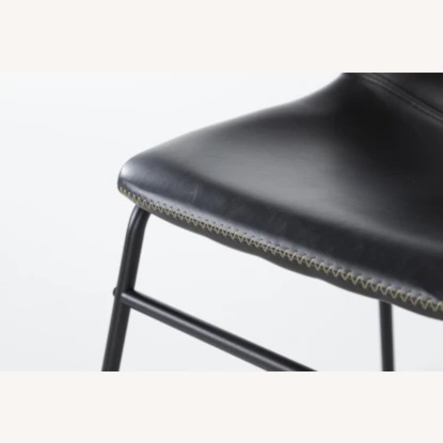 Living Spaces Cobbler Black Faux Leather Dining Chairs - image-3