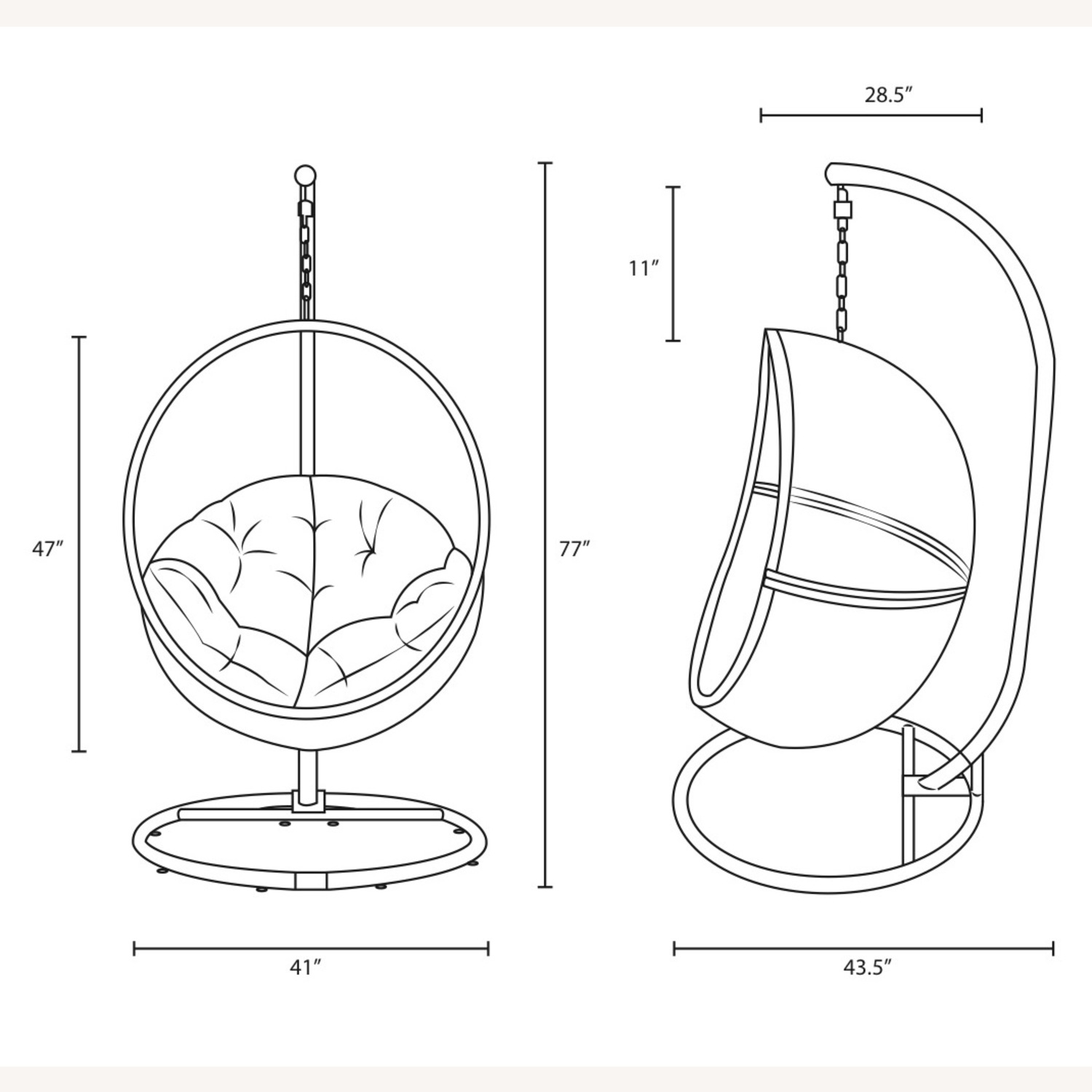Hide Indoor- Outdoor Swing Chair - image-4