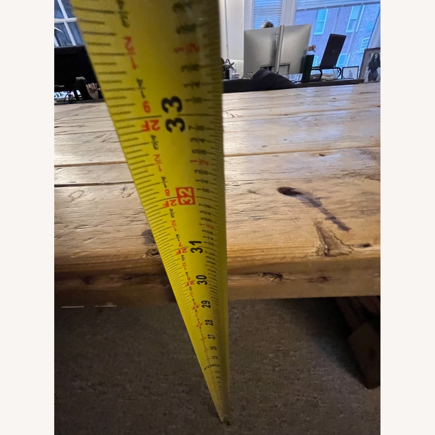 Restoration Hardware 8 Ft Wooden Farmhouse Dining Table  - image-4