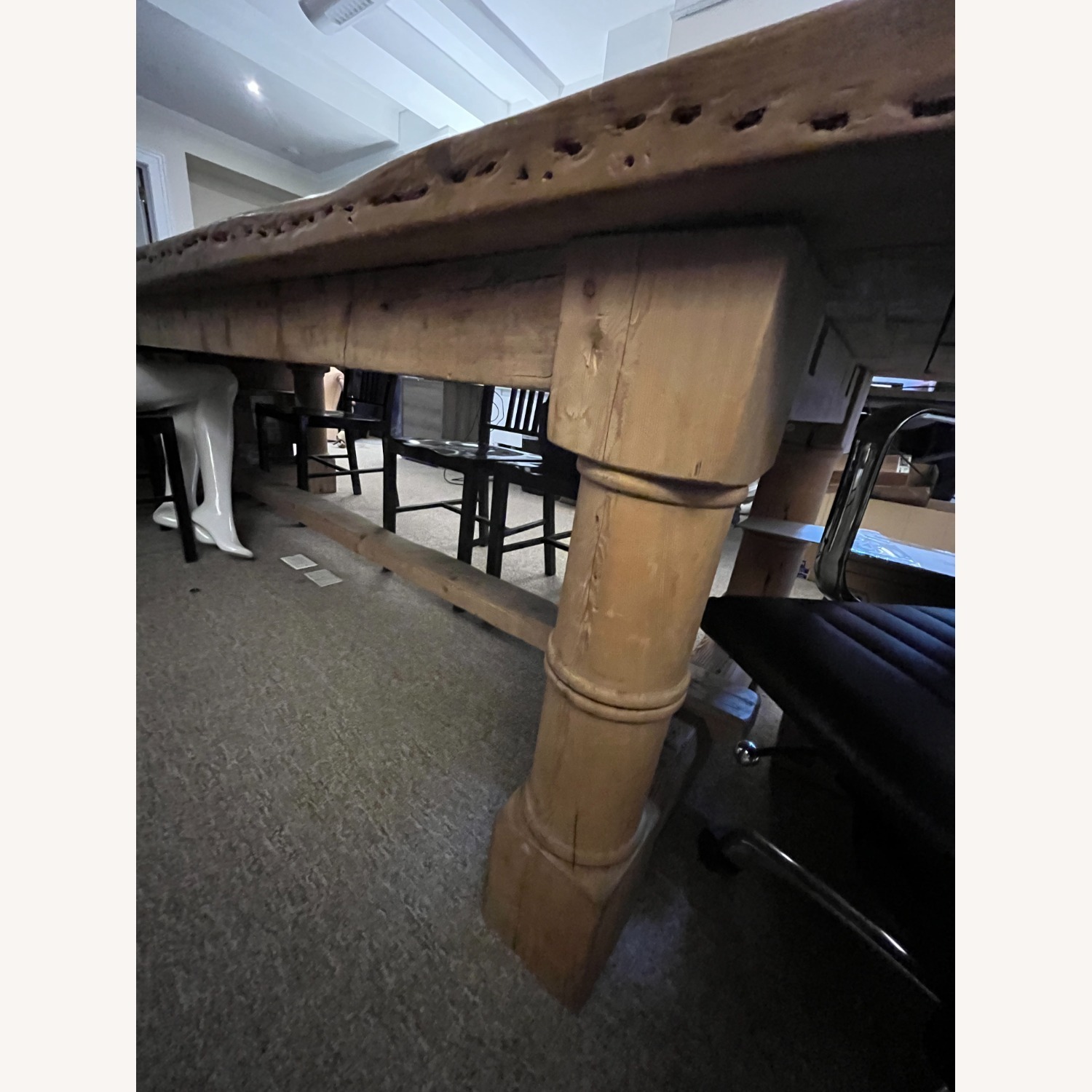 Restoration Hardware 8 Ft Wooden Farmhouse Dining Table  - image-1